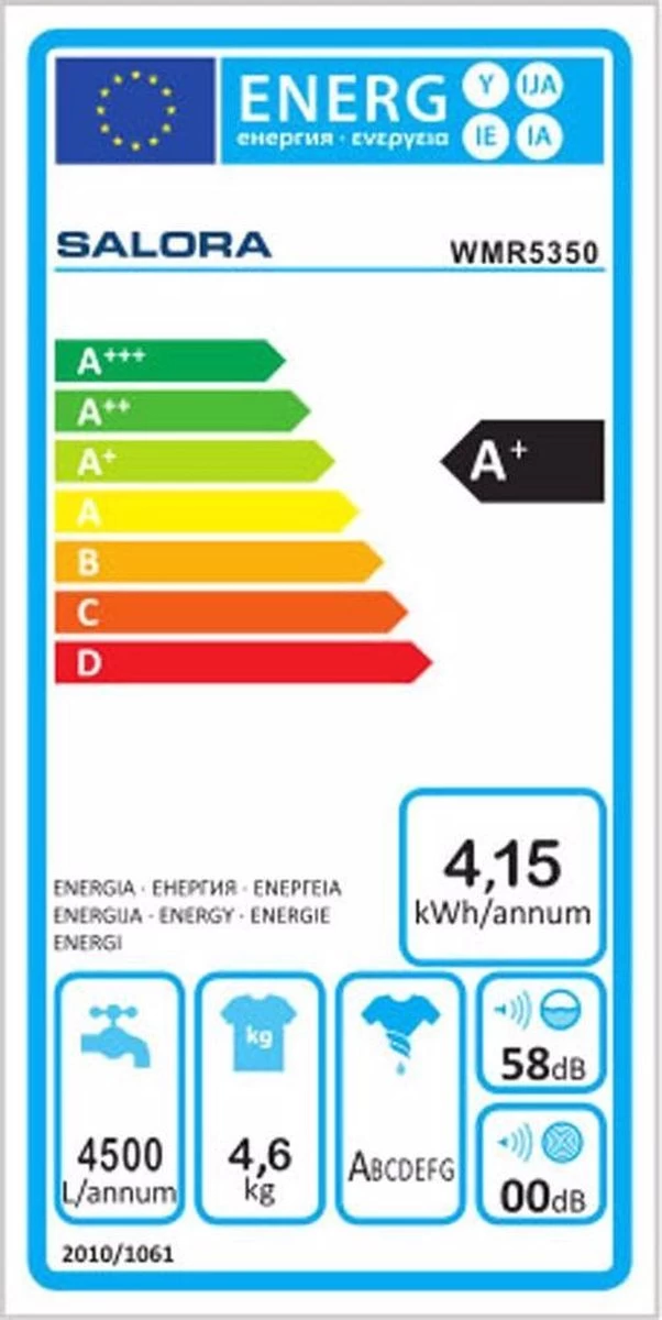 Salora WMR5350 - Wasmachine - Compact - Recreatie - Studenten - Afbeelding 7