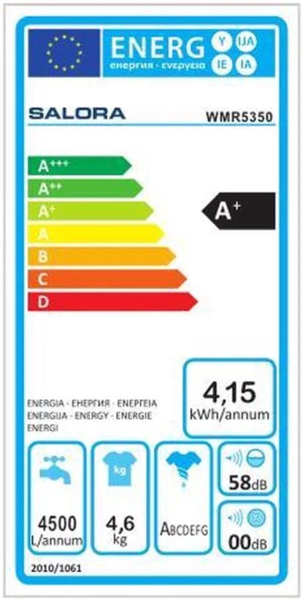 Salora WMR5350 - Wasmachine - Compact - Recreatie - Studenten - Afbeelding 2