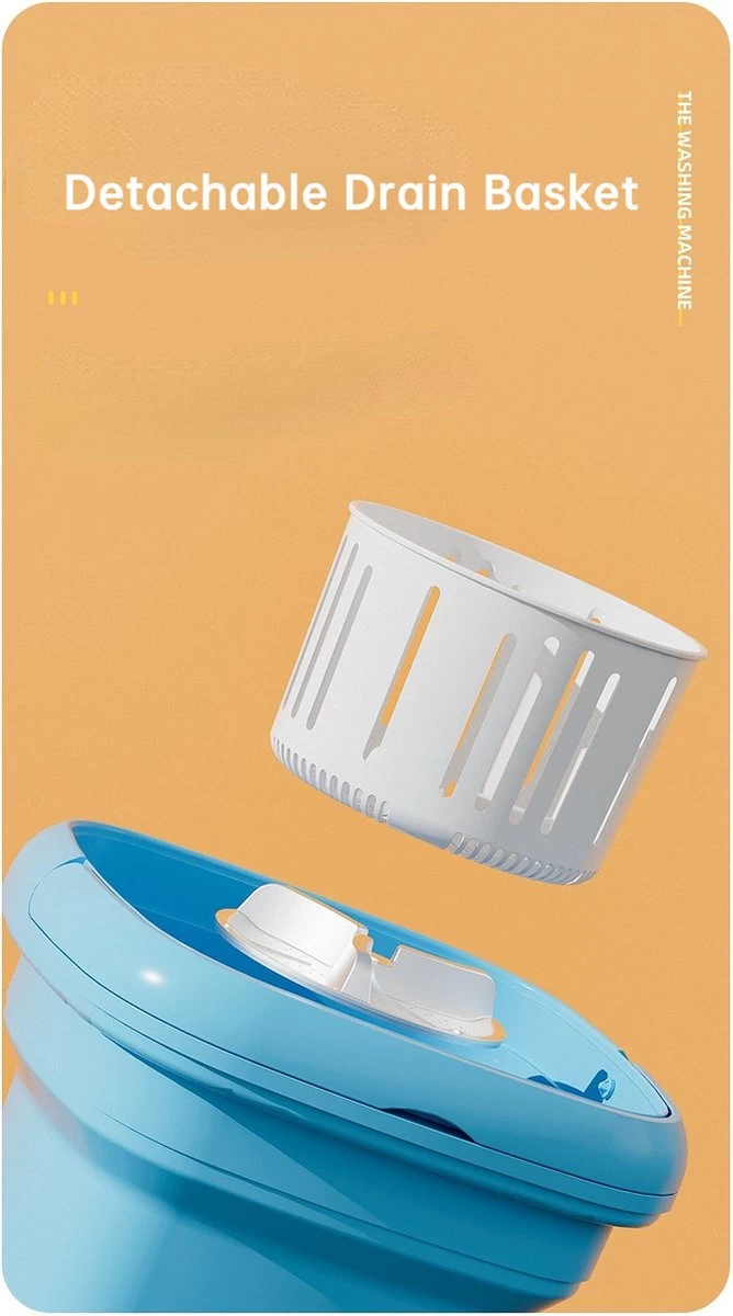 Mini Wasmachine - Camping Wasmachine - Opvouwbare Wasmachine - Handwasmachine - Fruitwasser - Kampeer Wasmachine - Valentijn - Wasdroger - Afbeelding 3