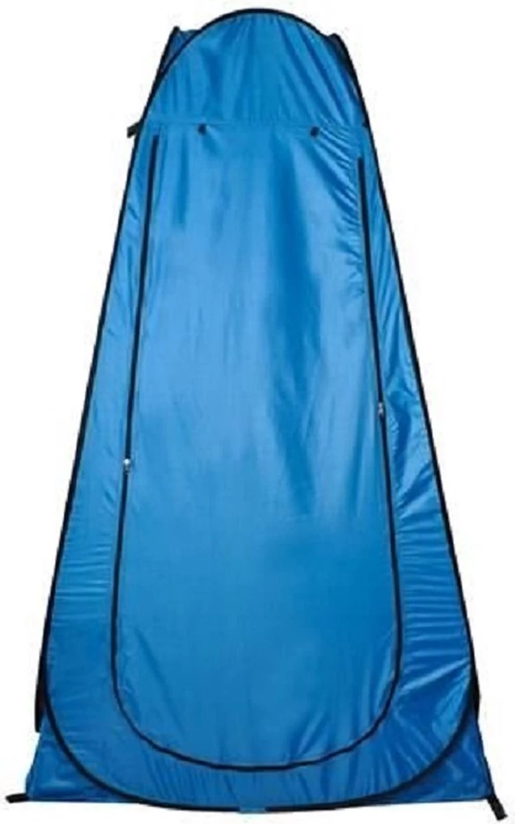 Merkloos 4 In 1 Pop-up Douchetent Voor Omkleden, Douchen, Toilet En Opslag - 1 Persoons Tent - Camping Douche En Omkleedtent - Inclusief Haringen En Draagtas - 190 X 110 X 110 Cm Blauw - Afbeelding 6