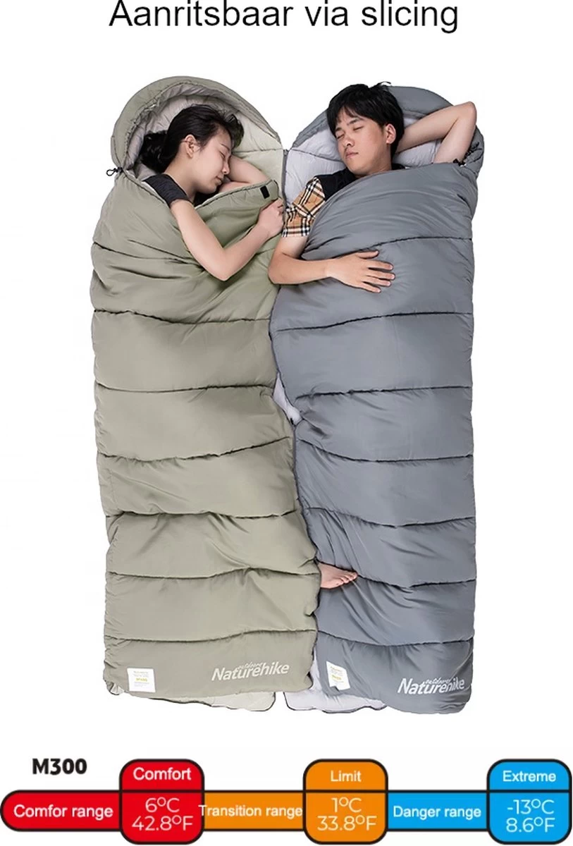 Naturehike® Slaapzak Katoen - 6 Tot 1 Graden - Slaapzakken Volwassenen - 220*80cm - 4 Seizoenen Slaapzak Lente, Zomer, Herfst & Winter - Lichtgewicht & Waterdicht - Afbeelding 6