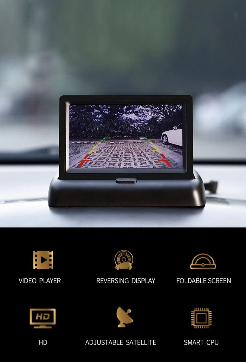 Yoelbaer Draagbare Display 4.3 Inch Color LCD TFT Monitor - Afbeelding 2