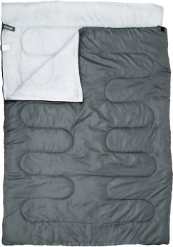 Froyak - 2-persoons Slaapzak XXL Grijs 225 X 150 Cm - Tweepersoonsslaapzak - Tweepersoons - Slaapzak