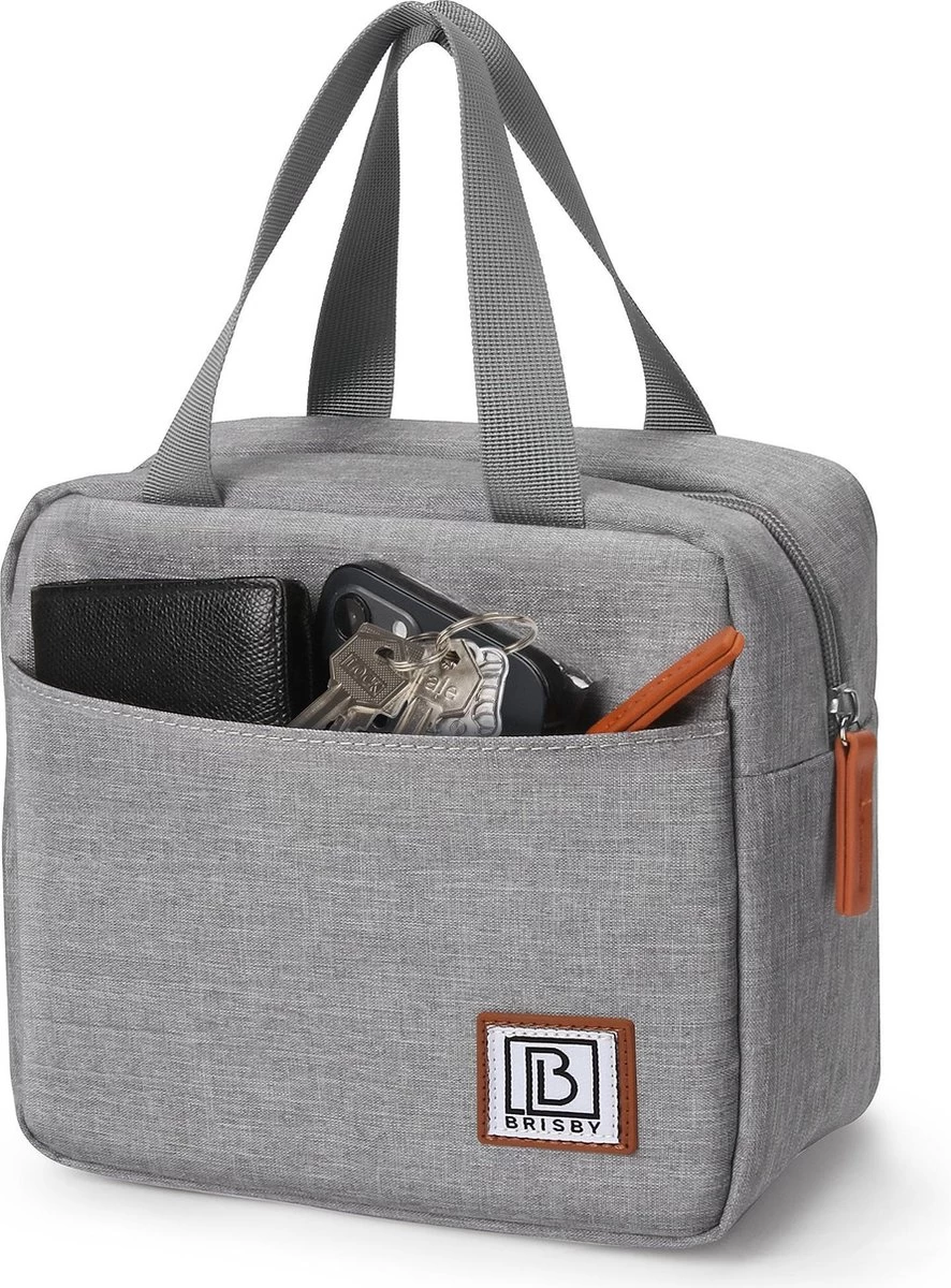 Brisby 4 Laags Geïsoleerde Koeltas - Lunchtas 4 Liter - Lichtgrijs - Afbeelding 8