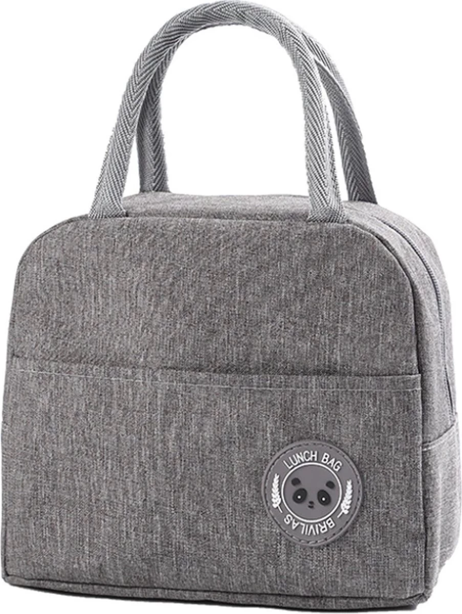 Lunch Bag - Grijs | Koeltas | Polyester / Nylon | 23x15x20 Cm | Fashion Favorite