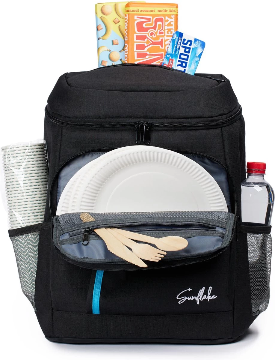 Sunflake Koelrugzak - Lunchtas - Koeltas Backpack Voor Dames & Heren - Zwart - Afbeelding 9