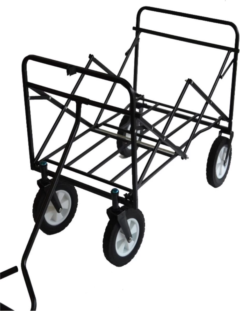 Rijoka Opvouwbare Bolderkar Mét Harde Bodem | Zwart - Afbeelding 2