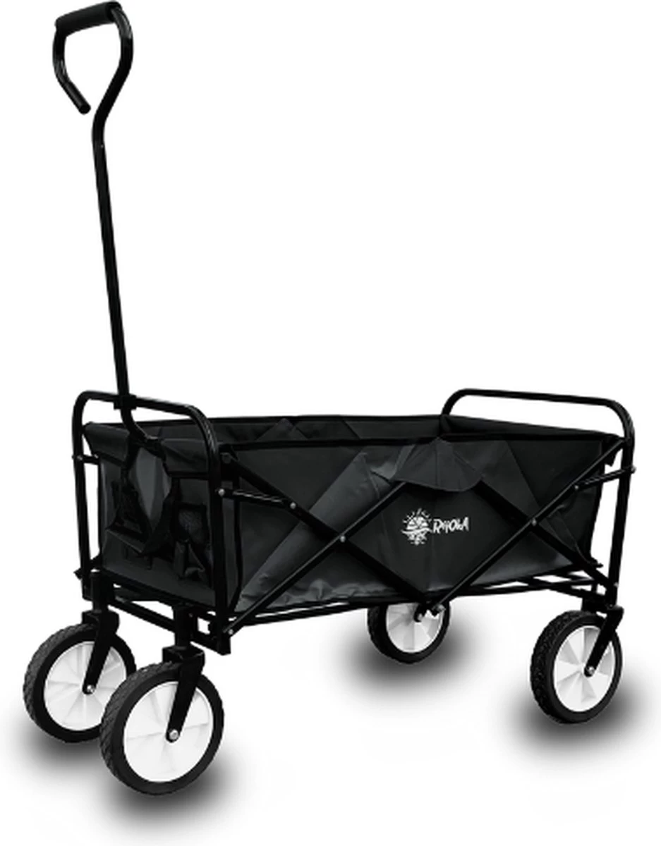Rijoka Opvouwbare Bolderkar Mét Harde Bodem | Zwart