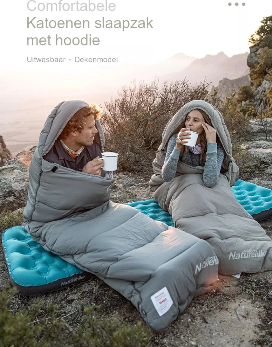 Naturehike® Slaapzak Katoen - 6 Tot 1 Graden - Slaapzakken Volwassenen - 220*80cm - 4 Seizoenen Slaapzak Lente, Zomer, Herfst & Winter - Lichtgewicht & Waterdicht - Afbeelding 5