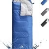 HikeMeister ® Mummy Slaapzak Kamperen Blauw Ca. 220 X 75 Cm Met Draagtas