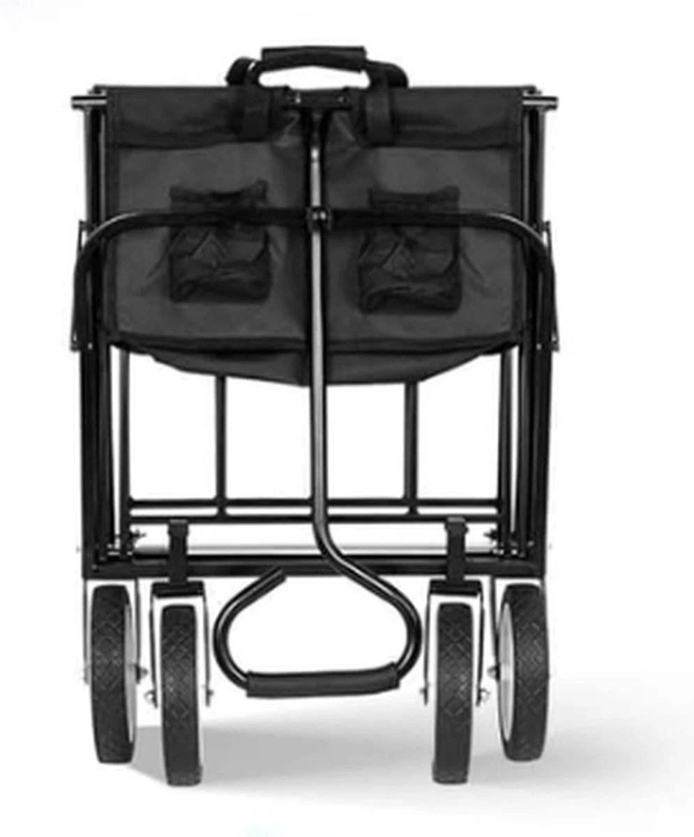 Rijoka Opvouwbare Bolderkar Mét Harde Bodem | Zwart - Afbeelding 3