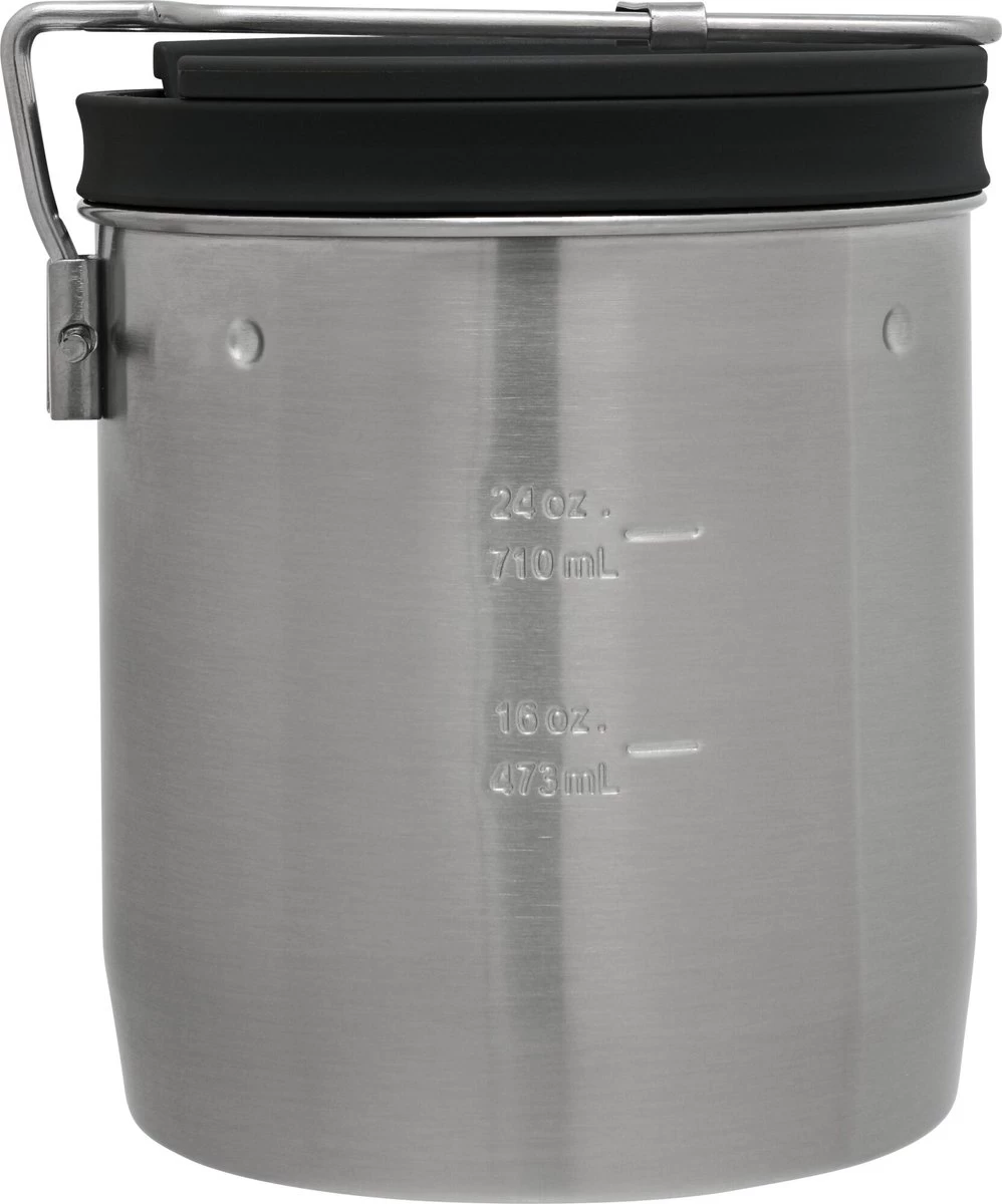 Stanley The Bowl + Spork Compact Cook Set 0.70L - Campingkookset - Stainless Steel - Afbeelding 2